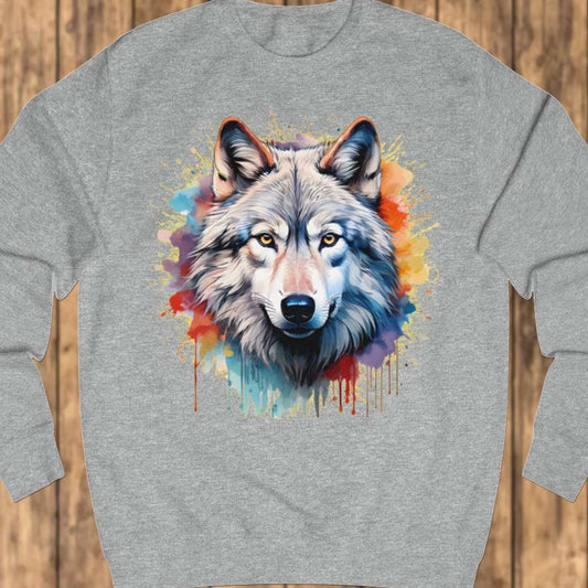 Wolf splash sweatshirt