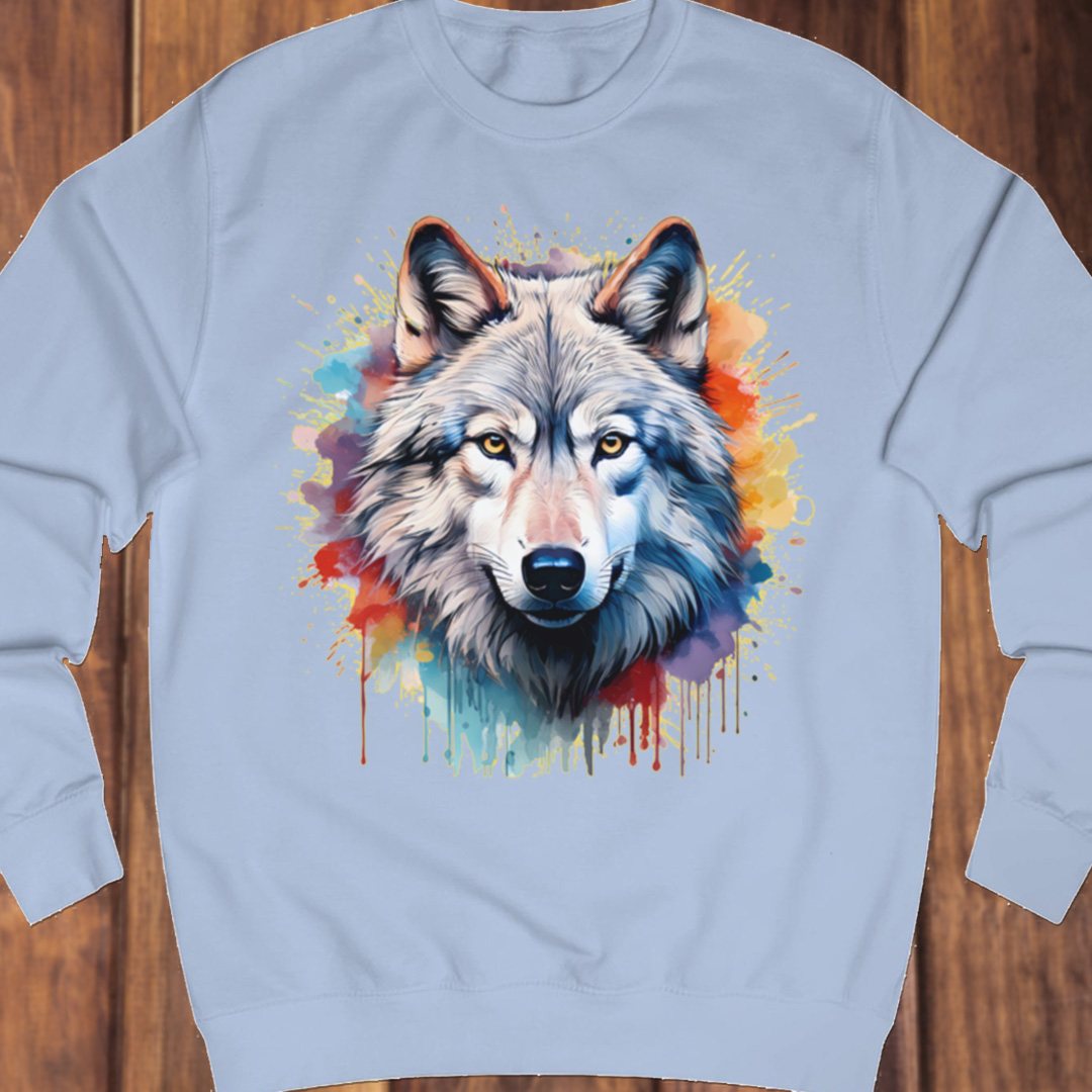 Wolf splash sweatshirt