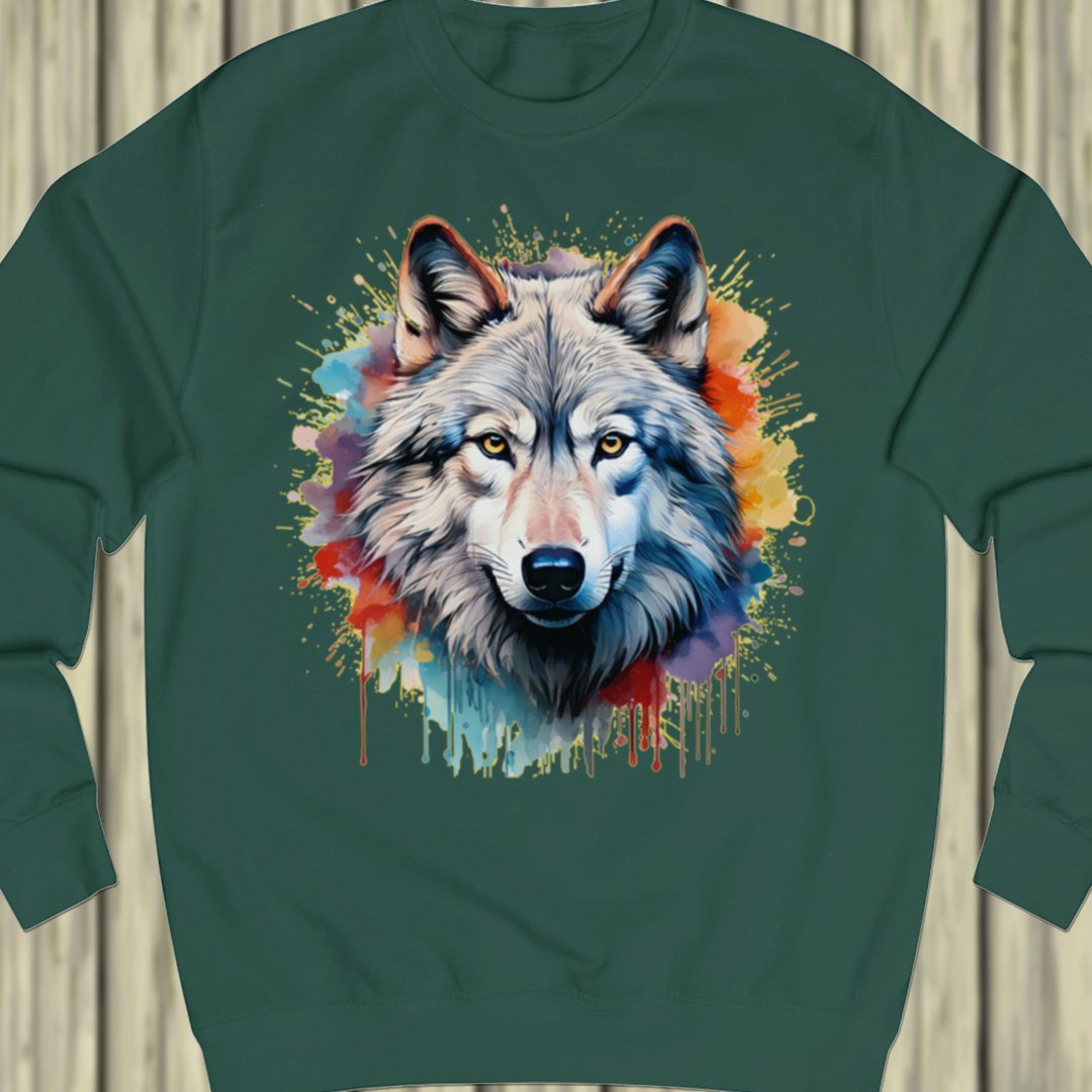 Wolf splash sweatshirt