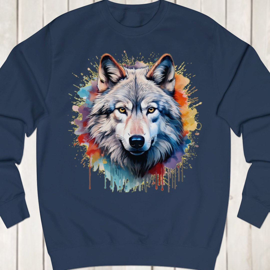 Wolf splash sweatshirt
