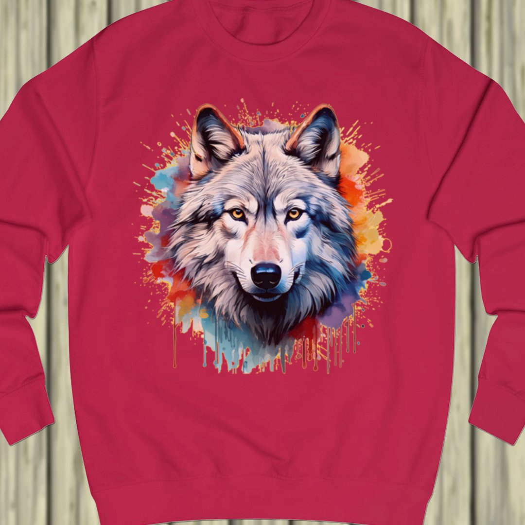 Wolf splash sweatshirt