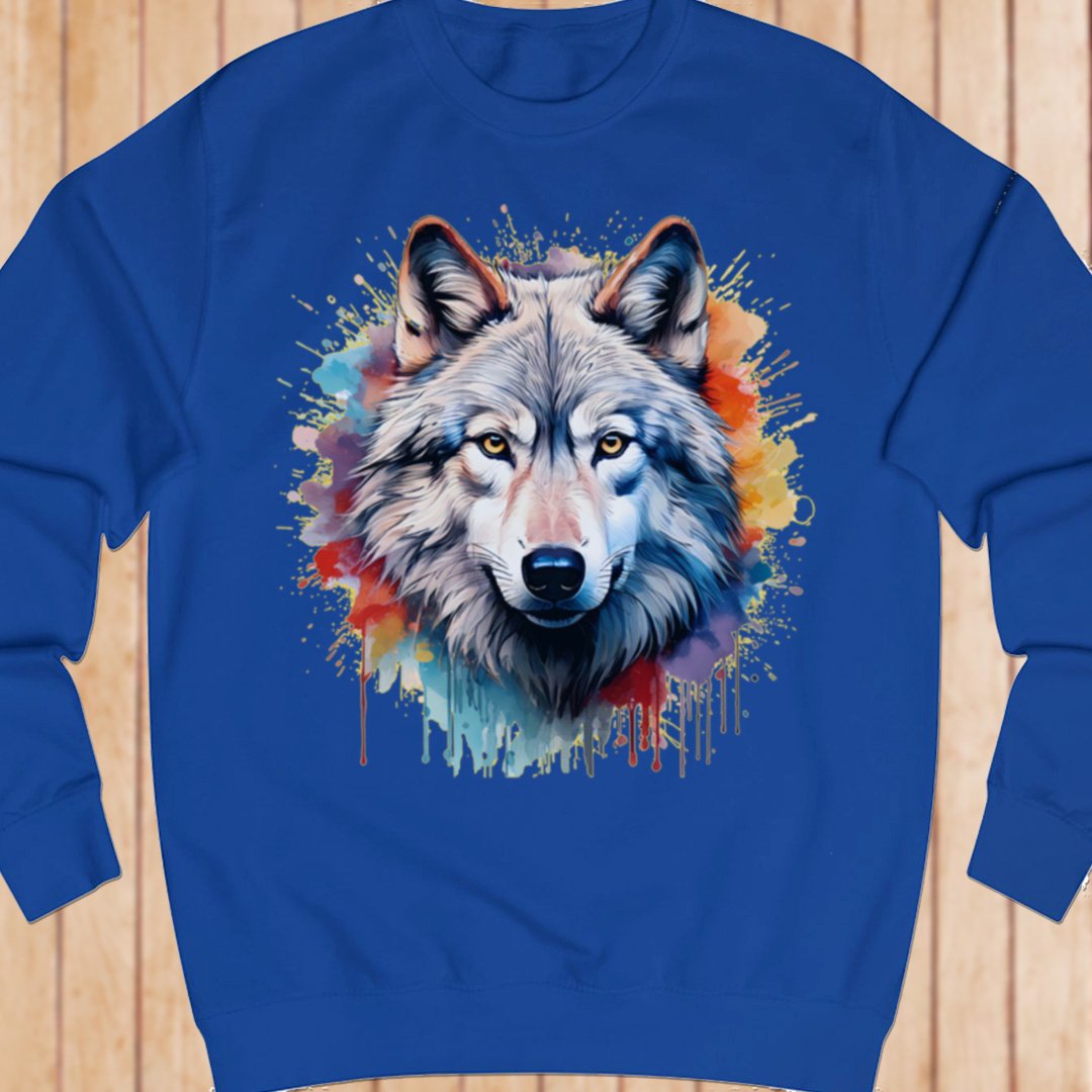 Wolf splash sweatshirt