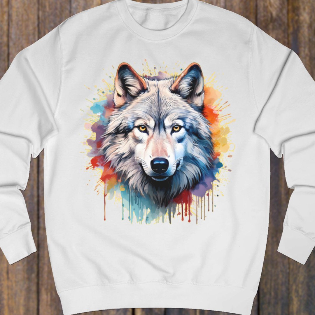 Wolf splash sweatshirt
