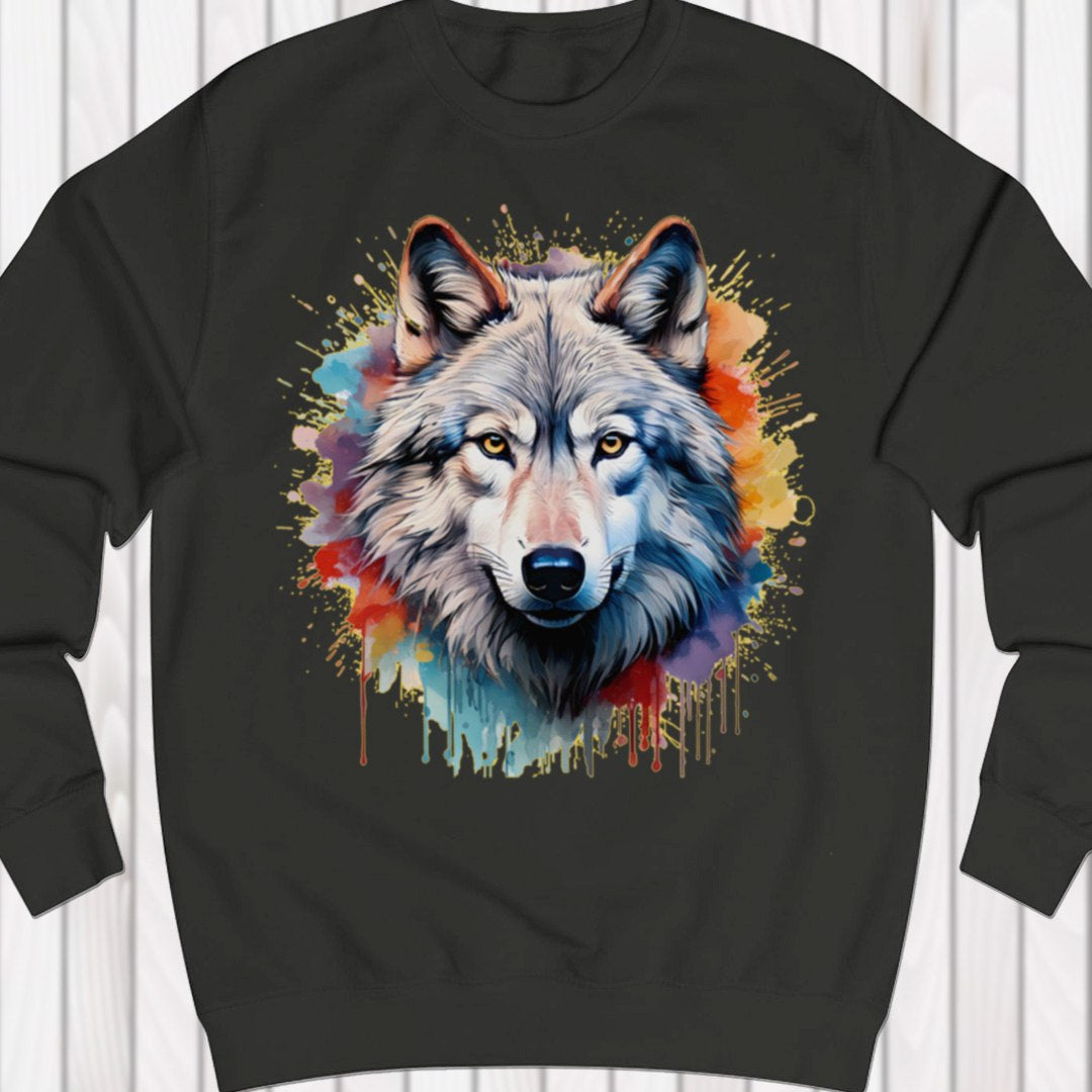 Wolf splash sweatshirt