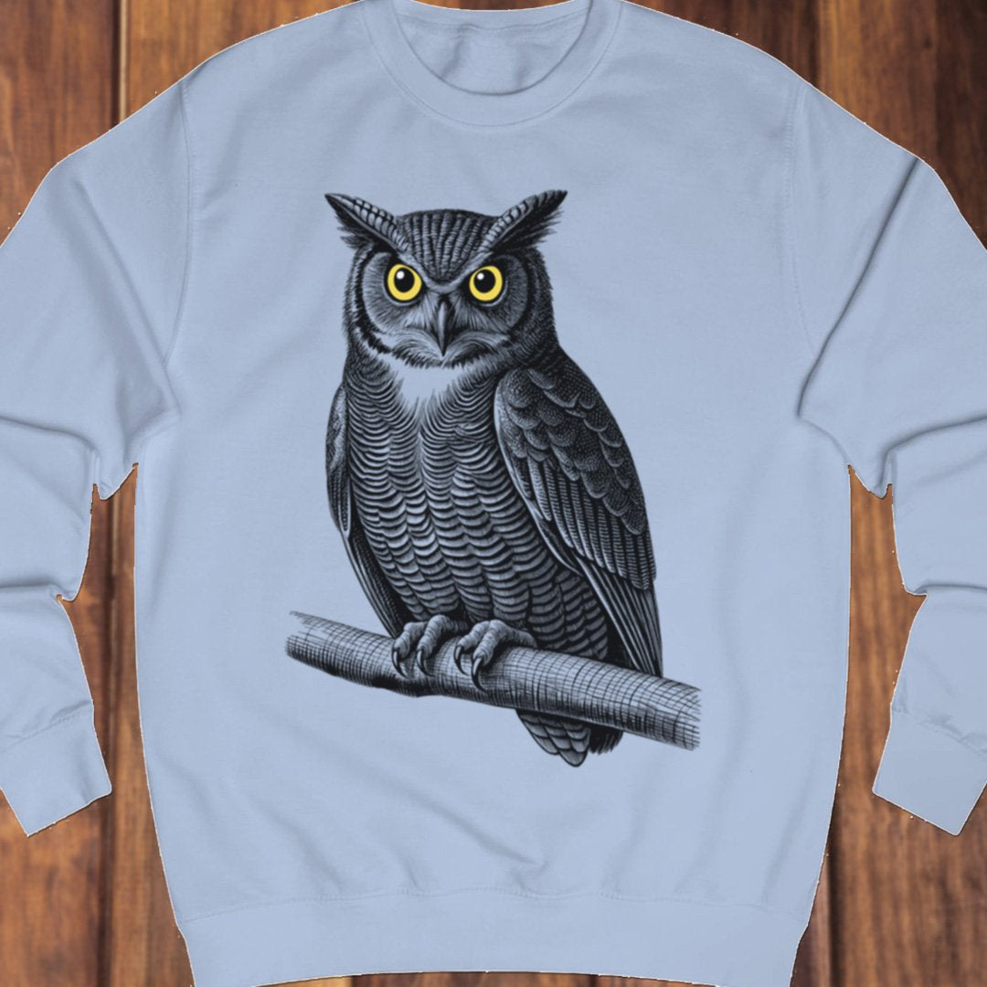 Wise black owl sweatshirt