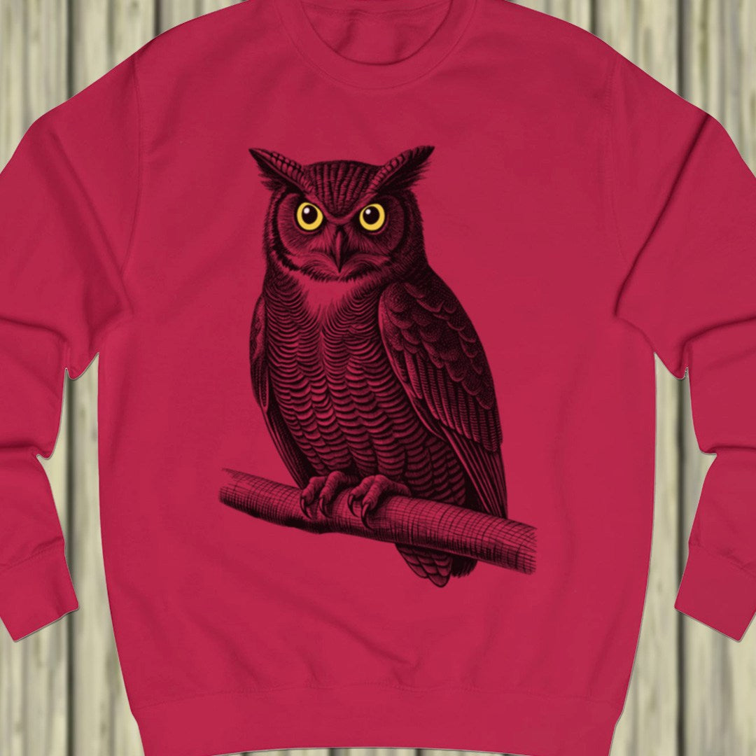 Wise black owl sweatshirt