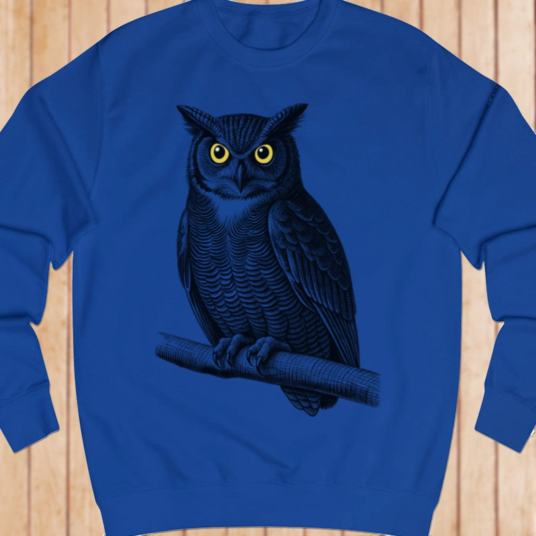 Wise black owl sweatshirt