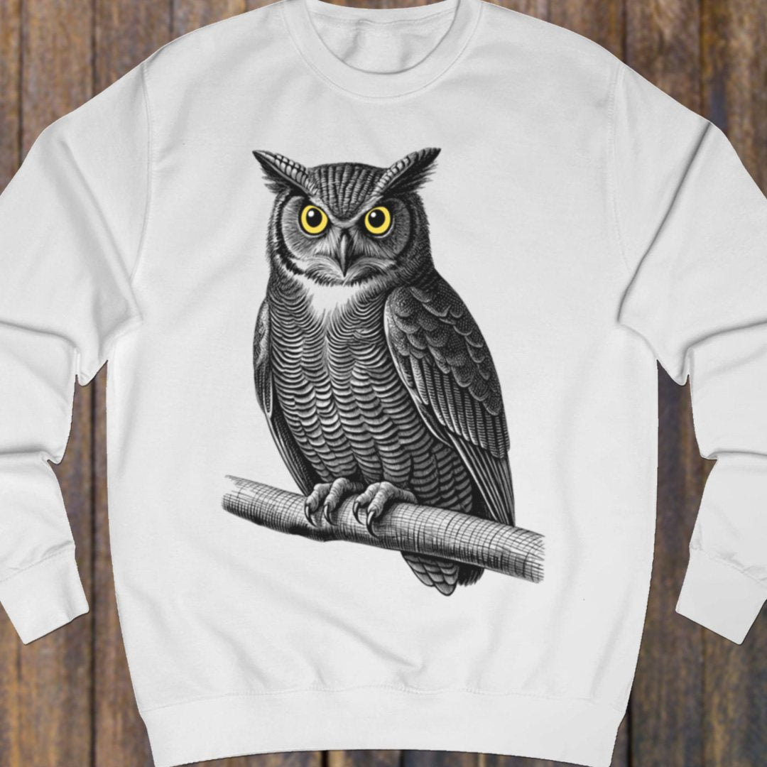 Wise black owl sweatshirt