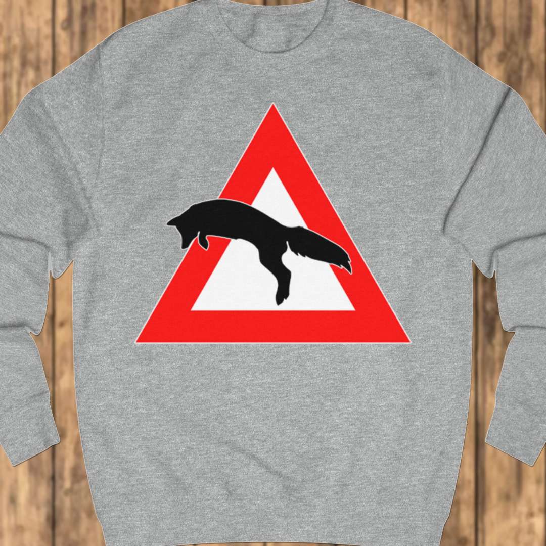 Waarschuwingsbord vos sweatshirt