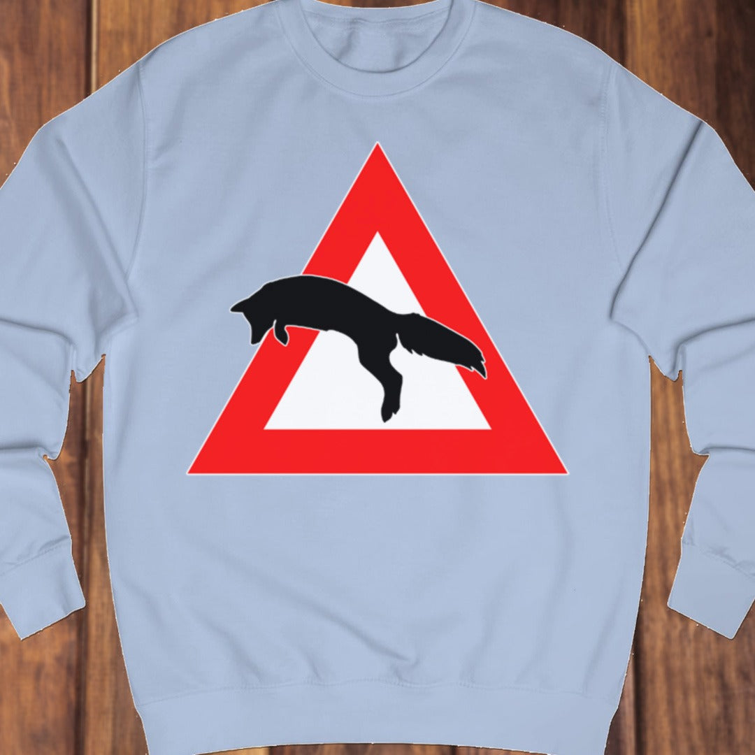 Waarschuwingsbord vos sweatshirt