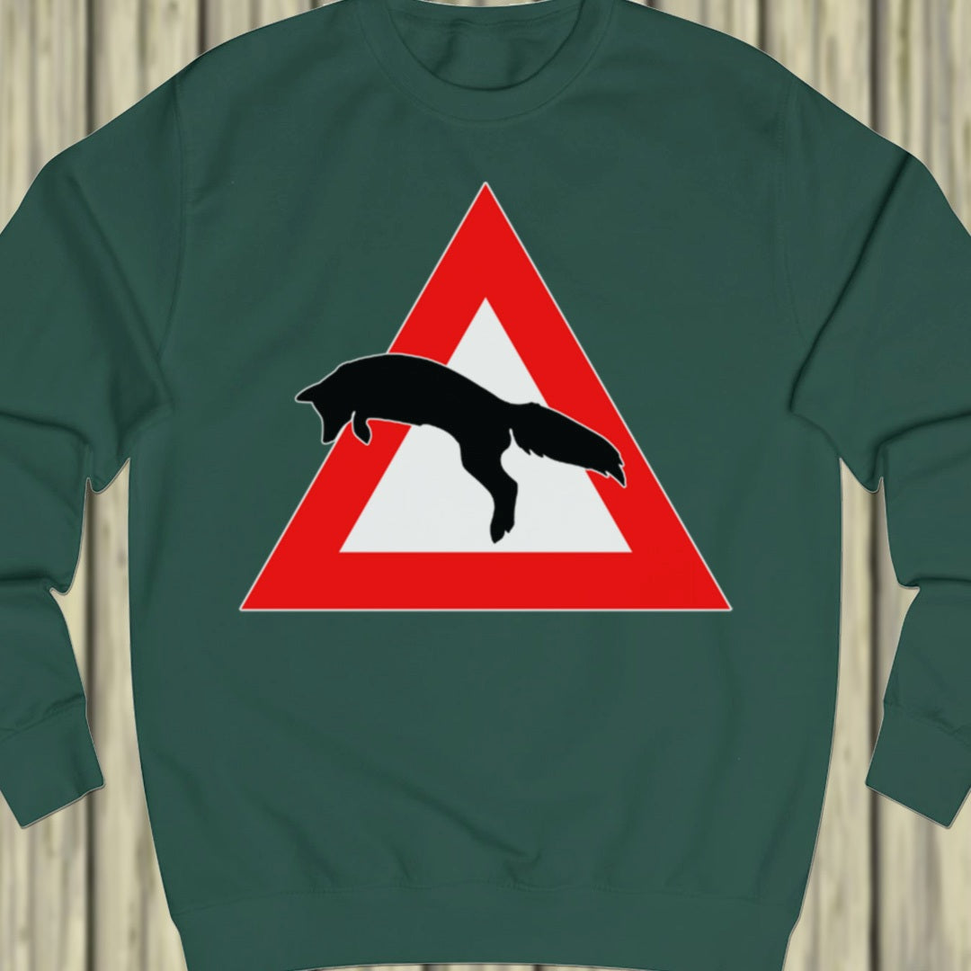 Waarschuwingsbord vos sweatshirt