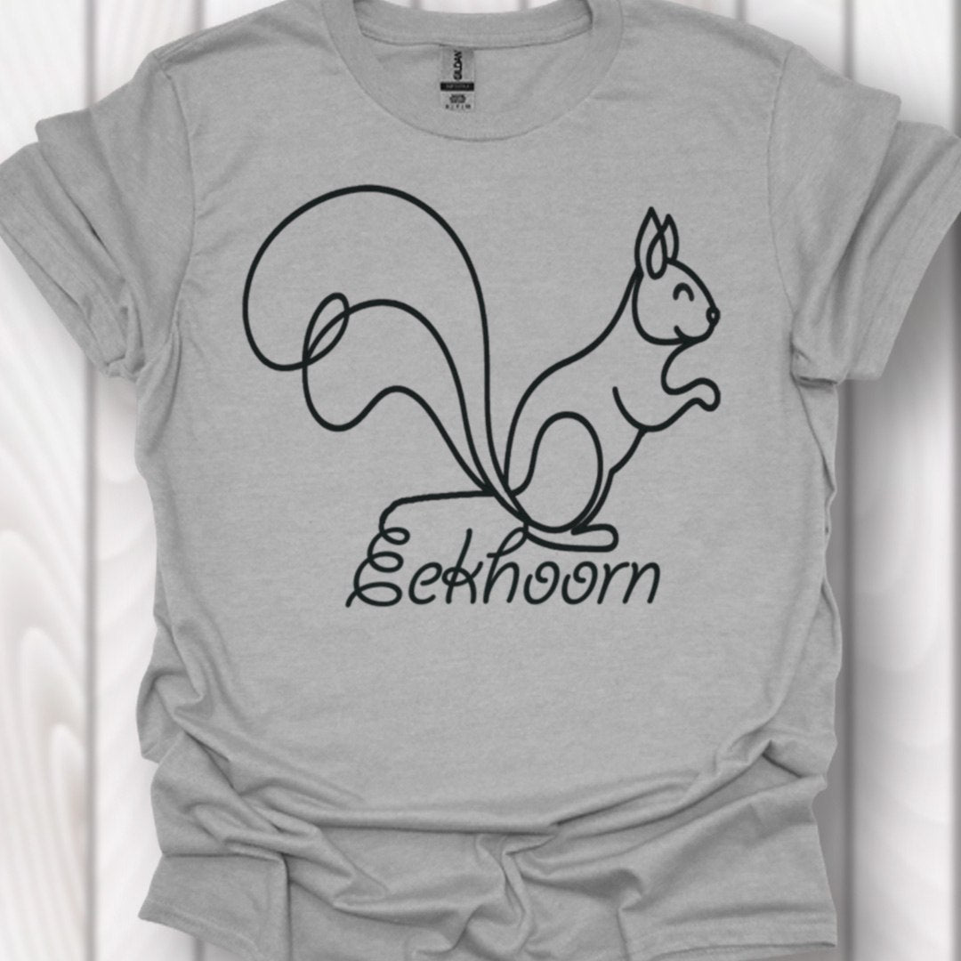 Squirrel line drawing black timeless T-shirt