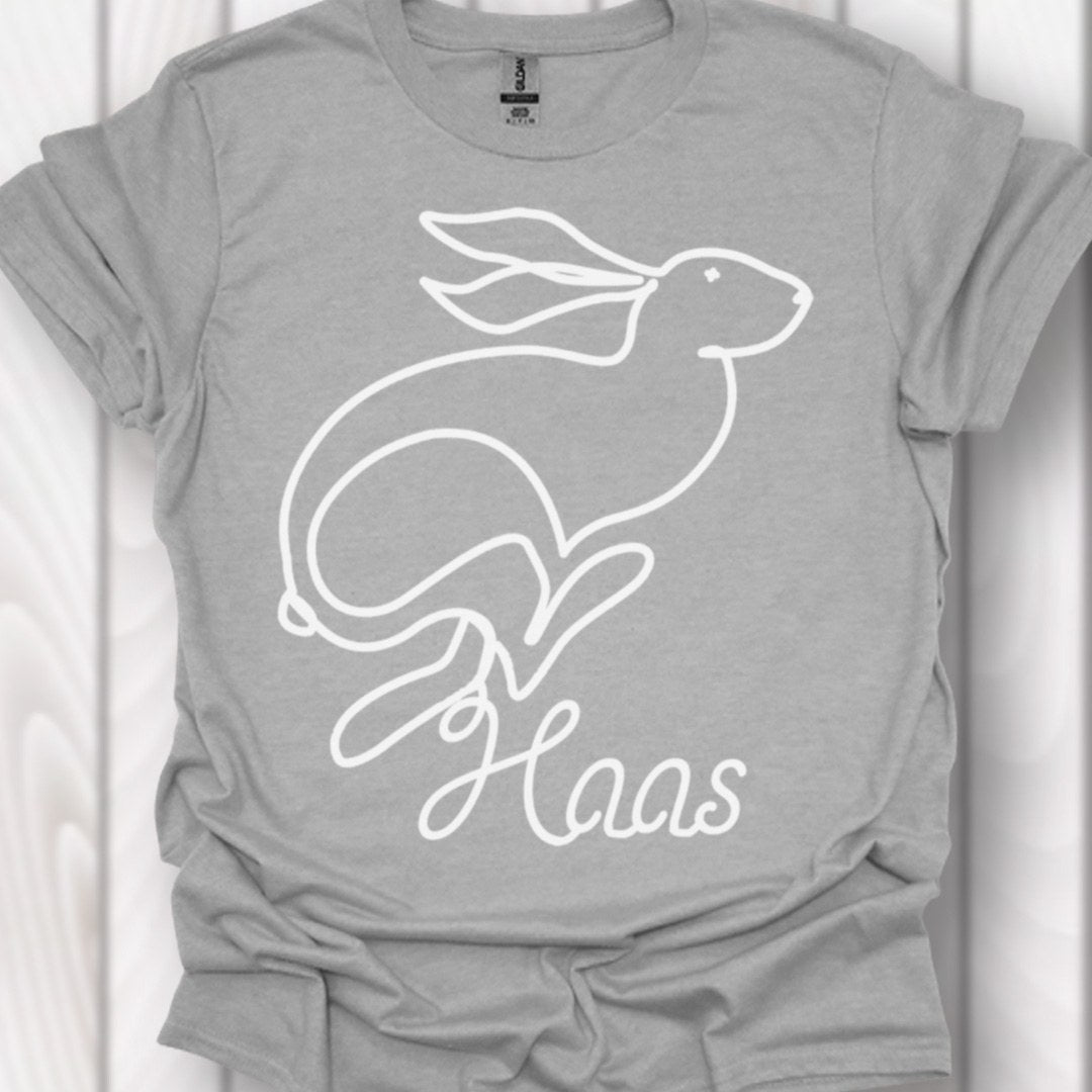 Hare line drawing white timeless T-shirt