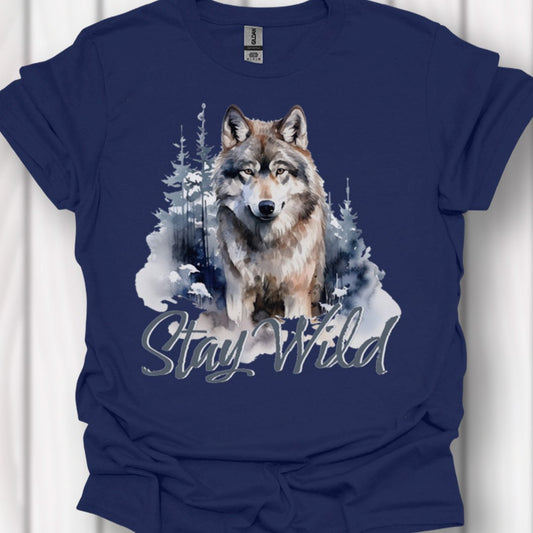 Wolf Stay Wild T‑Shirt