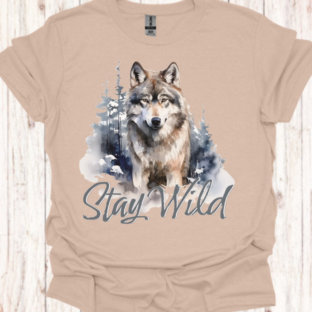 Wolf Stay Wild T‑Shirt