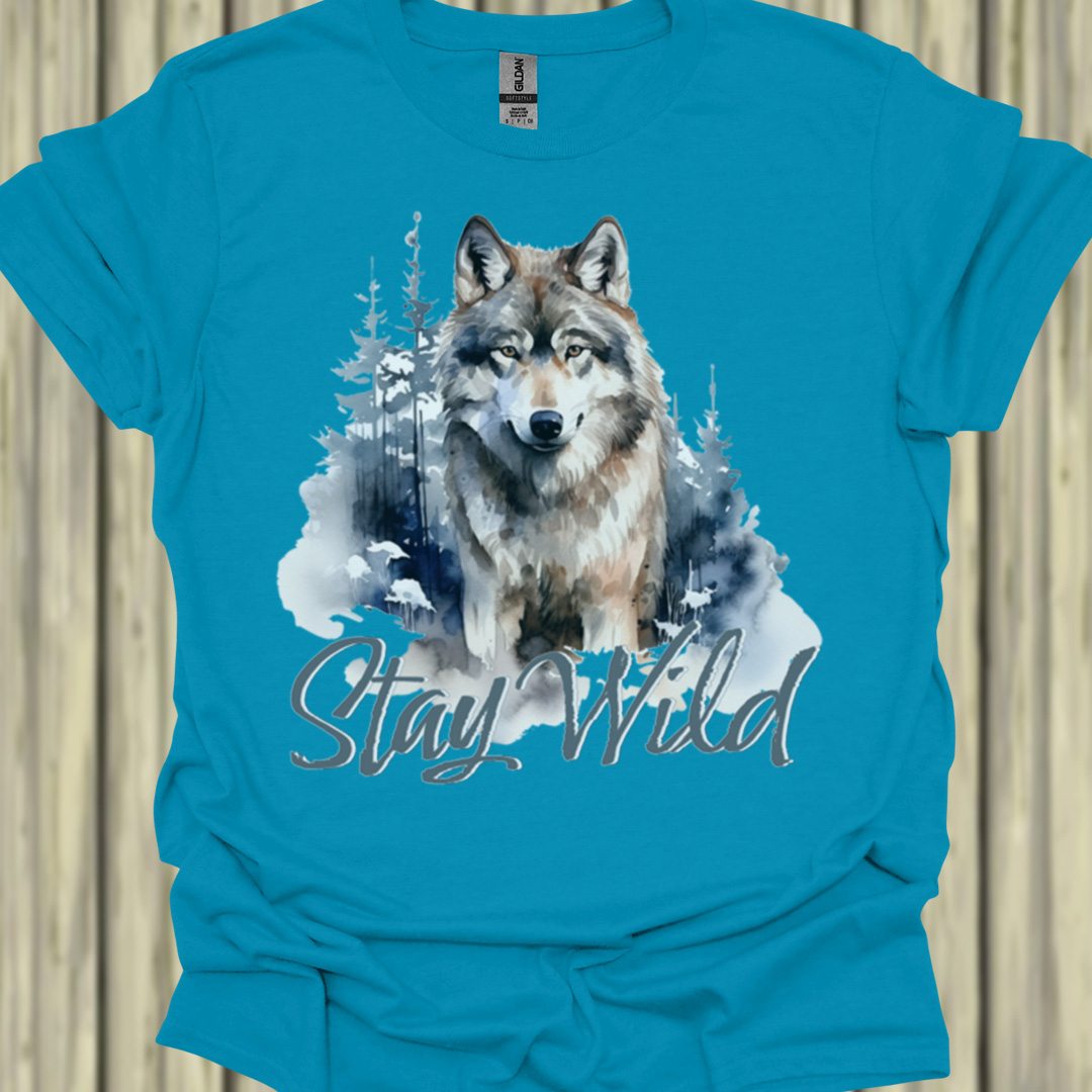 Wolf Stay Wild T‑Shirt