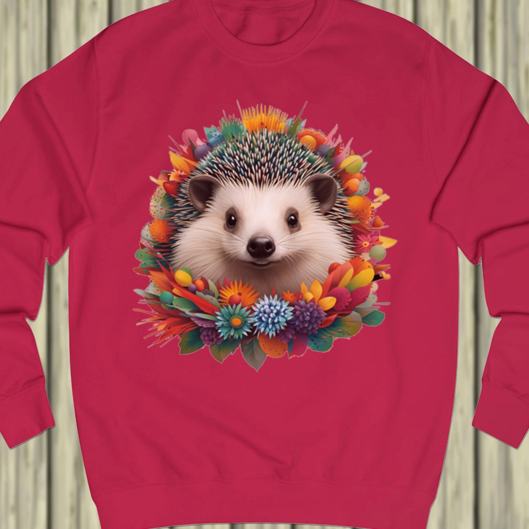Floral hedgehog sweatshirt