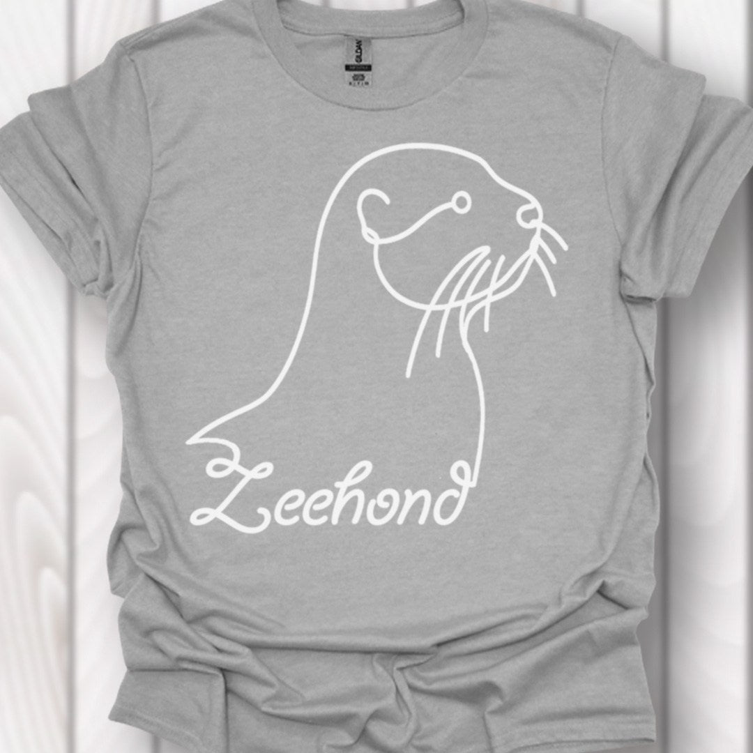 Seal line drawing white timeless T-shirt