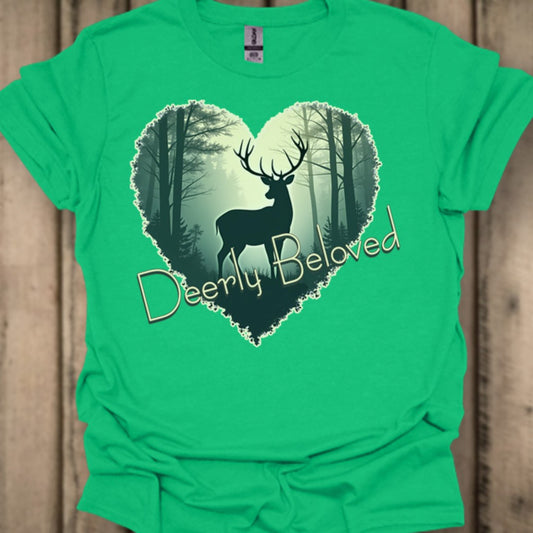 Deerly Beloved hartvorm T‑Shirt