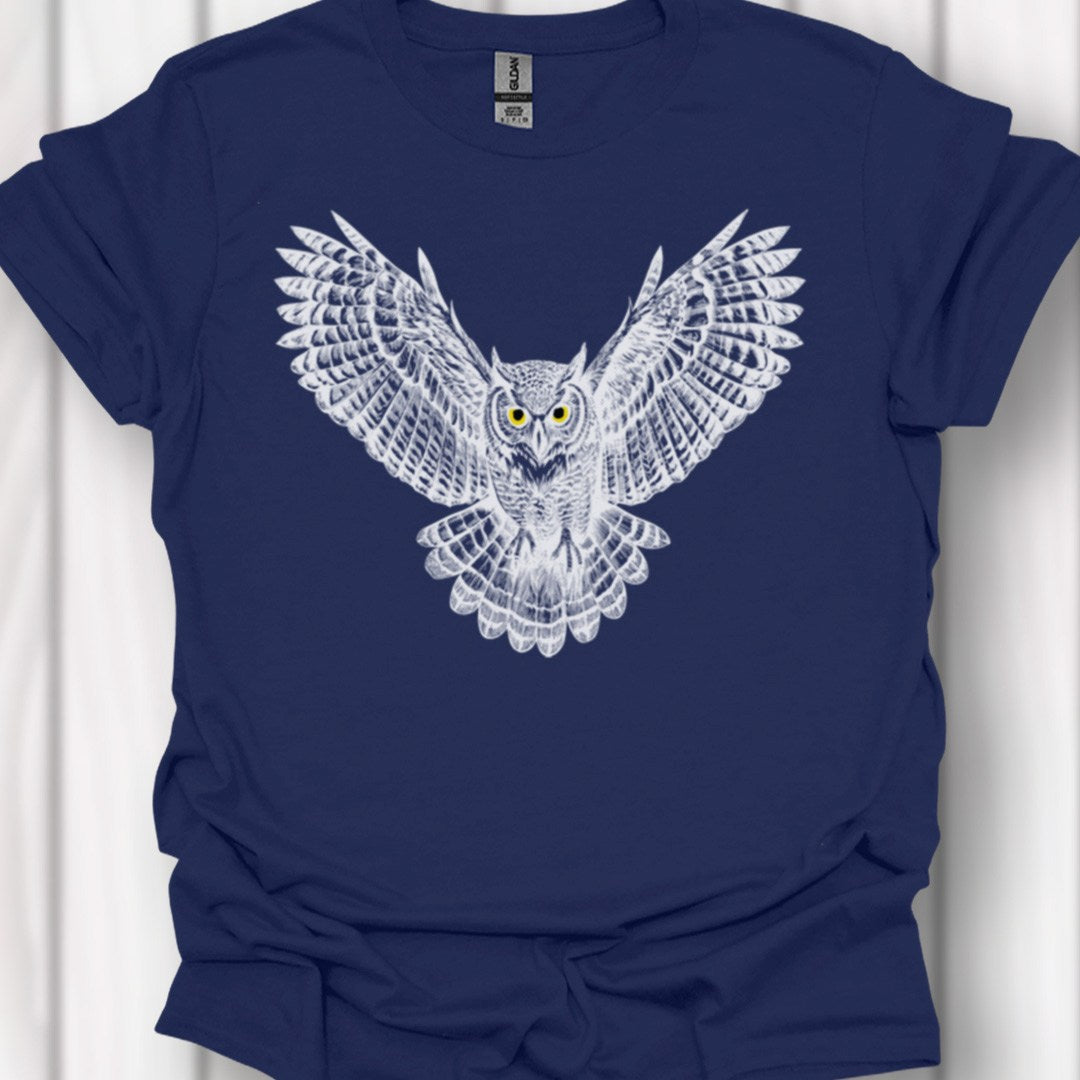 Vliegende uil wit tijdloos T-shirt