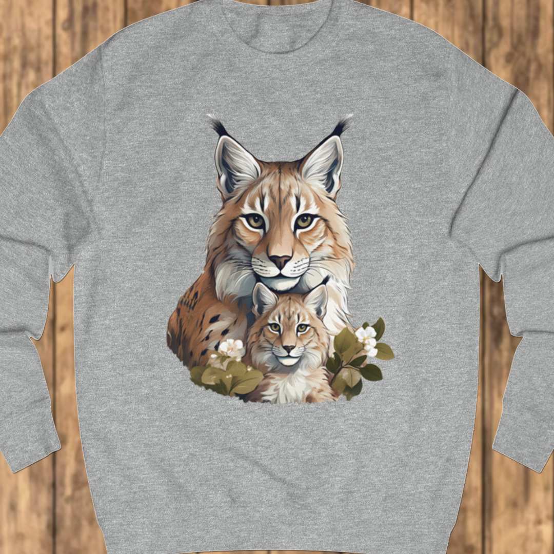 Lynx moeder en kind sweatshirt