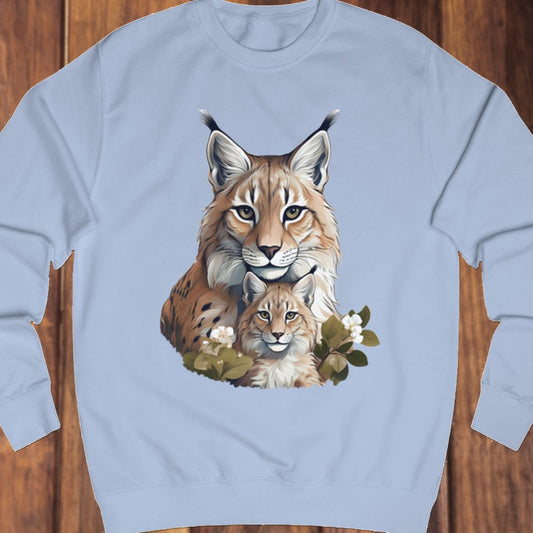Lynx moeder en kind sweatshirt