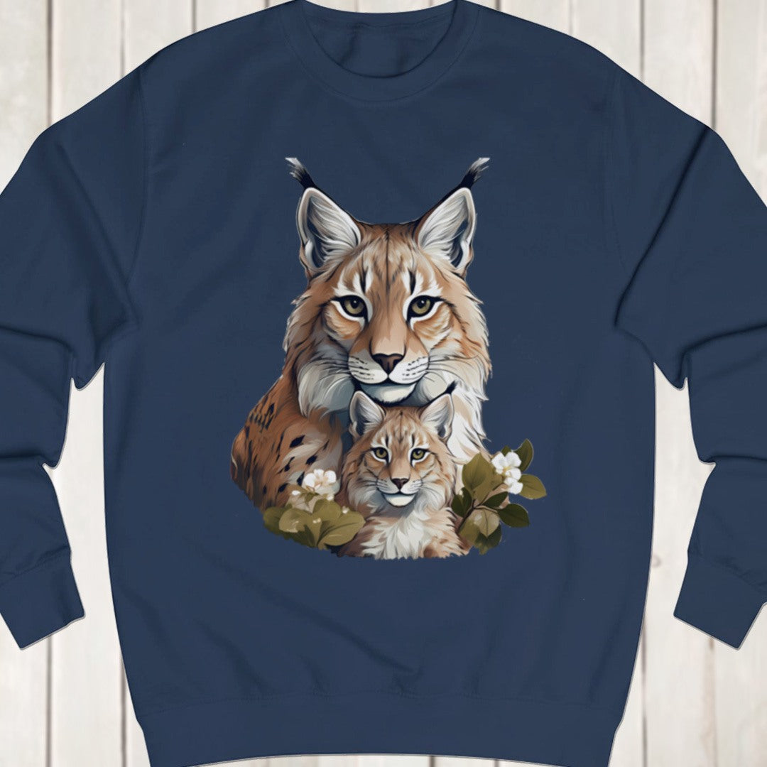 Lynx moeder en kind sweatshirt