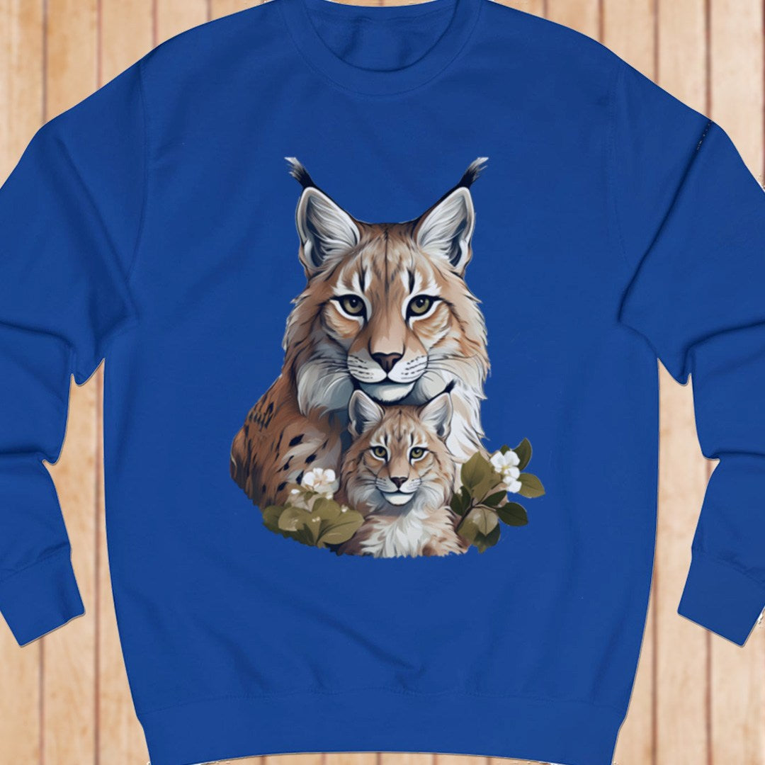 Lynx moeder en kind sweatshirt