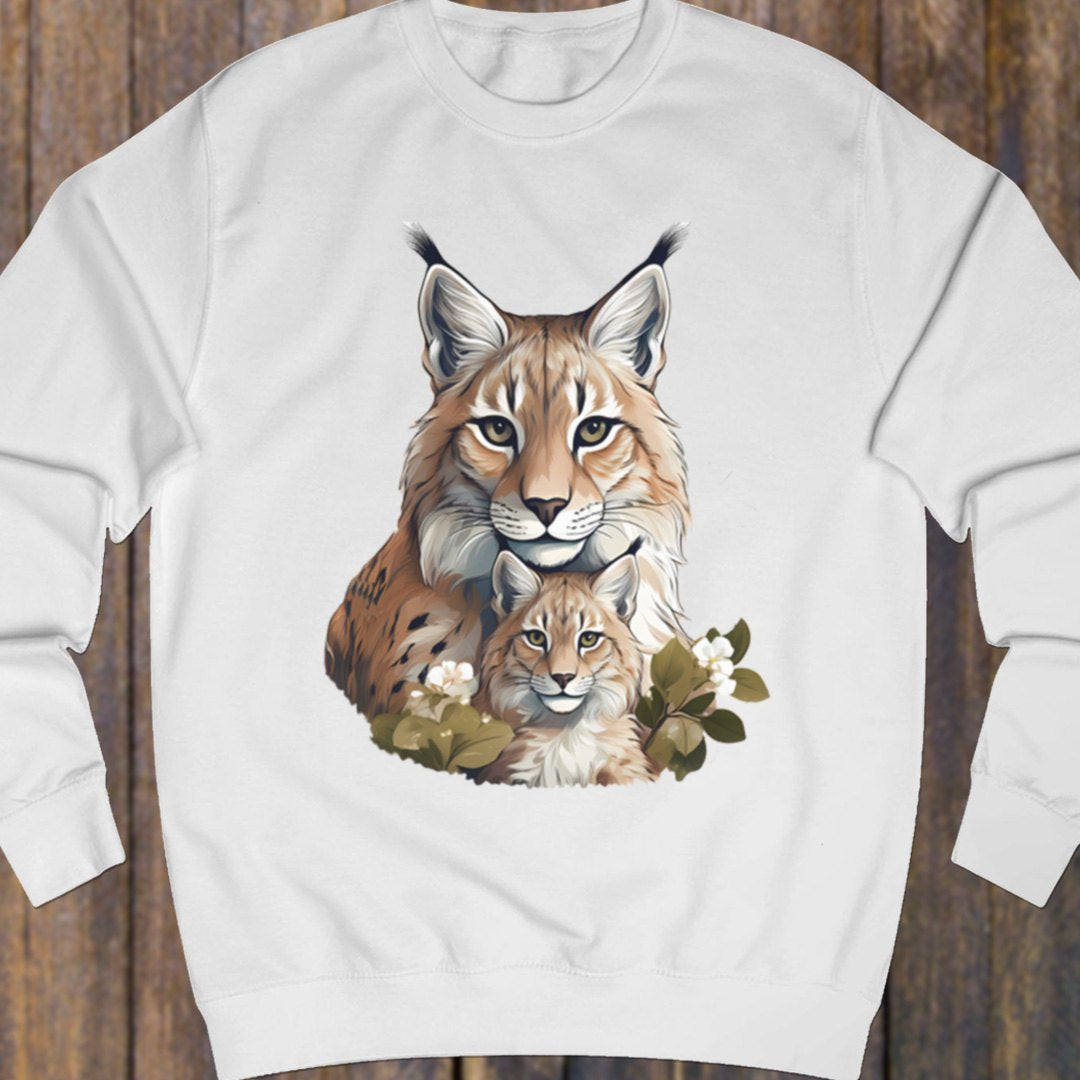 Lynx moeder en kind sweatshirt