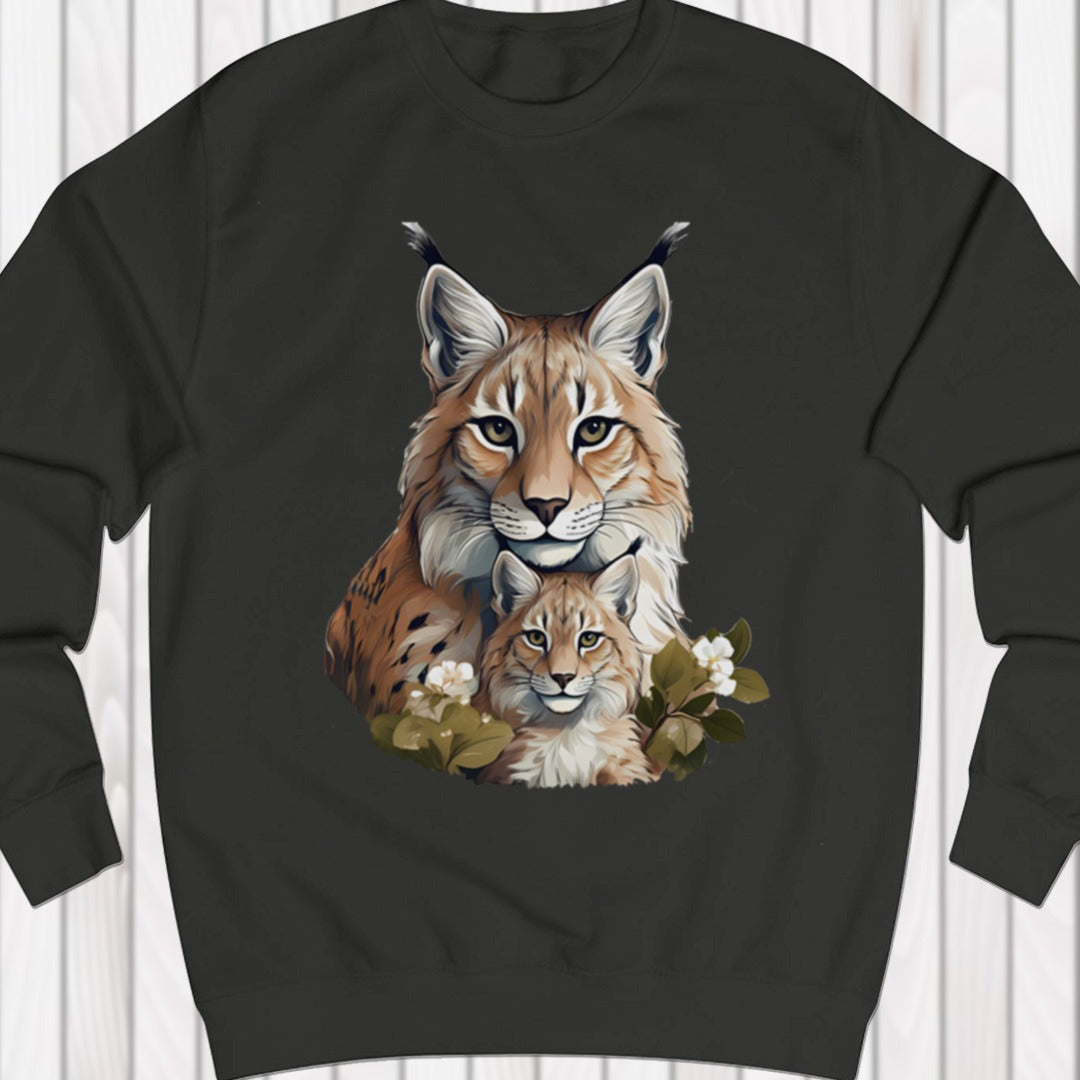 Lynx moeder en kind sweatshirt