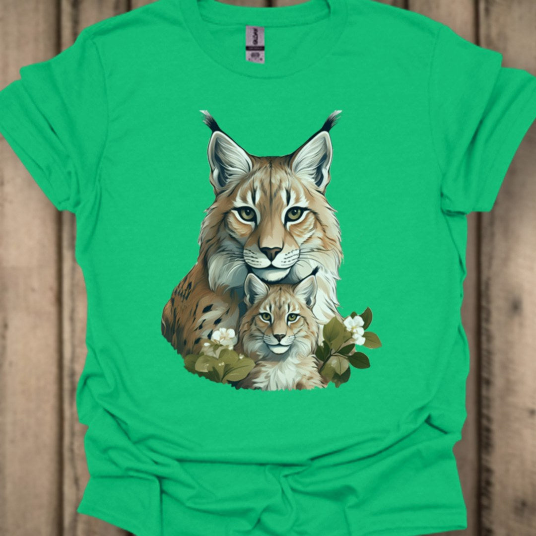Lynx Moeder en Kind T‑Shirt
