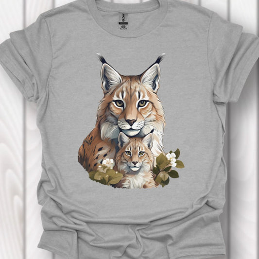 Lynx Moeder en Kind T‑Shirt