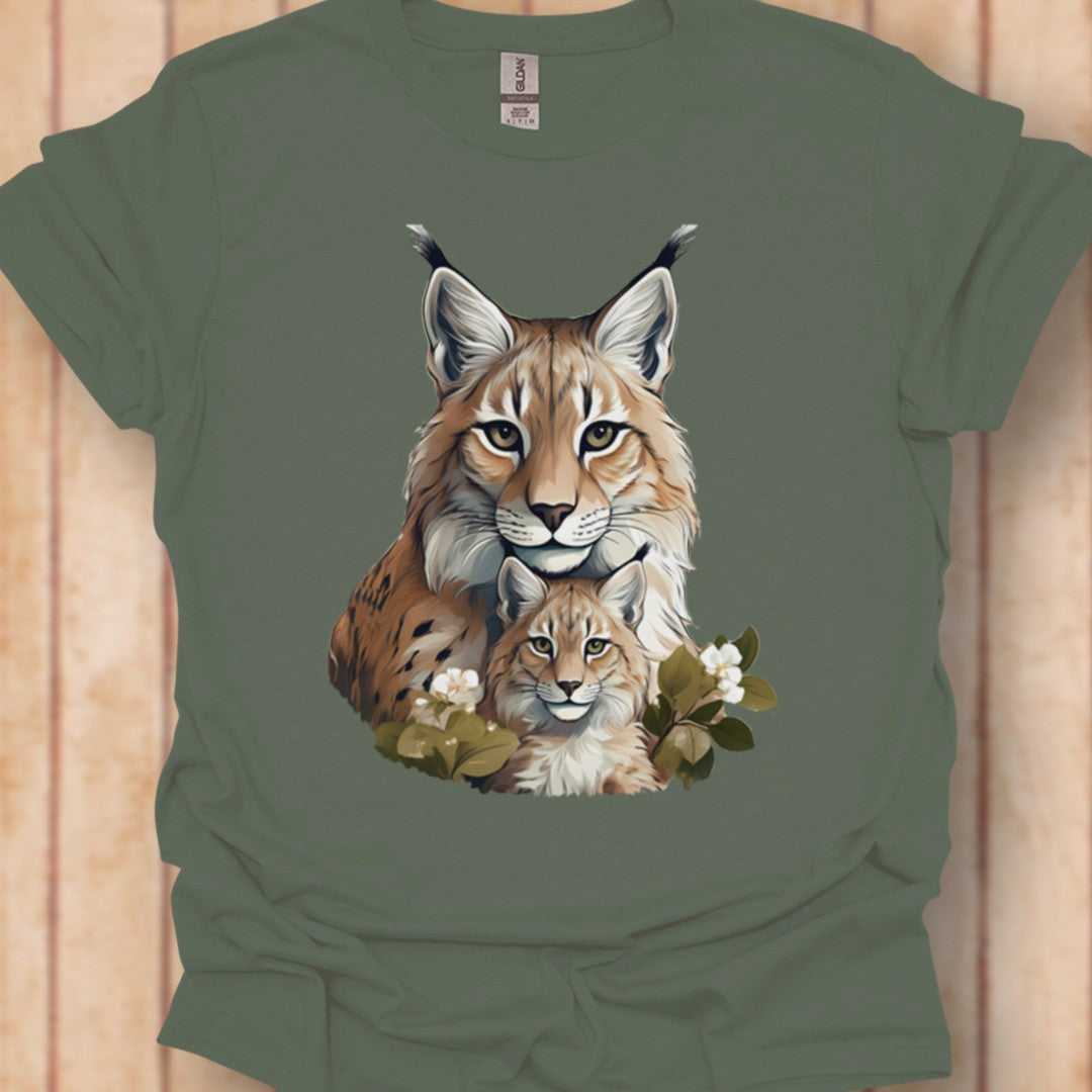 Lynx Moeder en Kind T‑Shirt