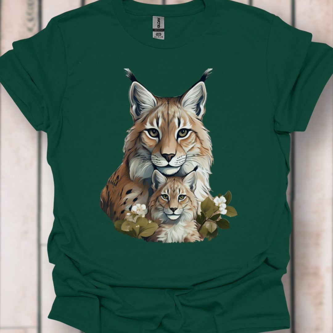 Lynx Moeder en Kind T‑Shirt