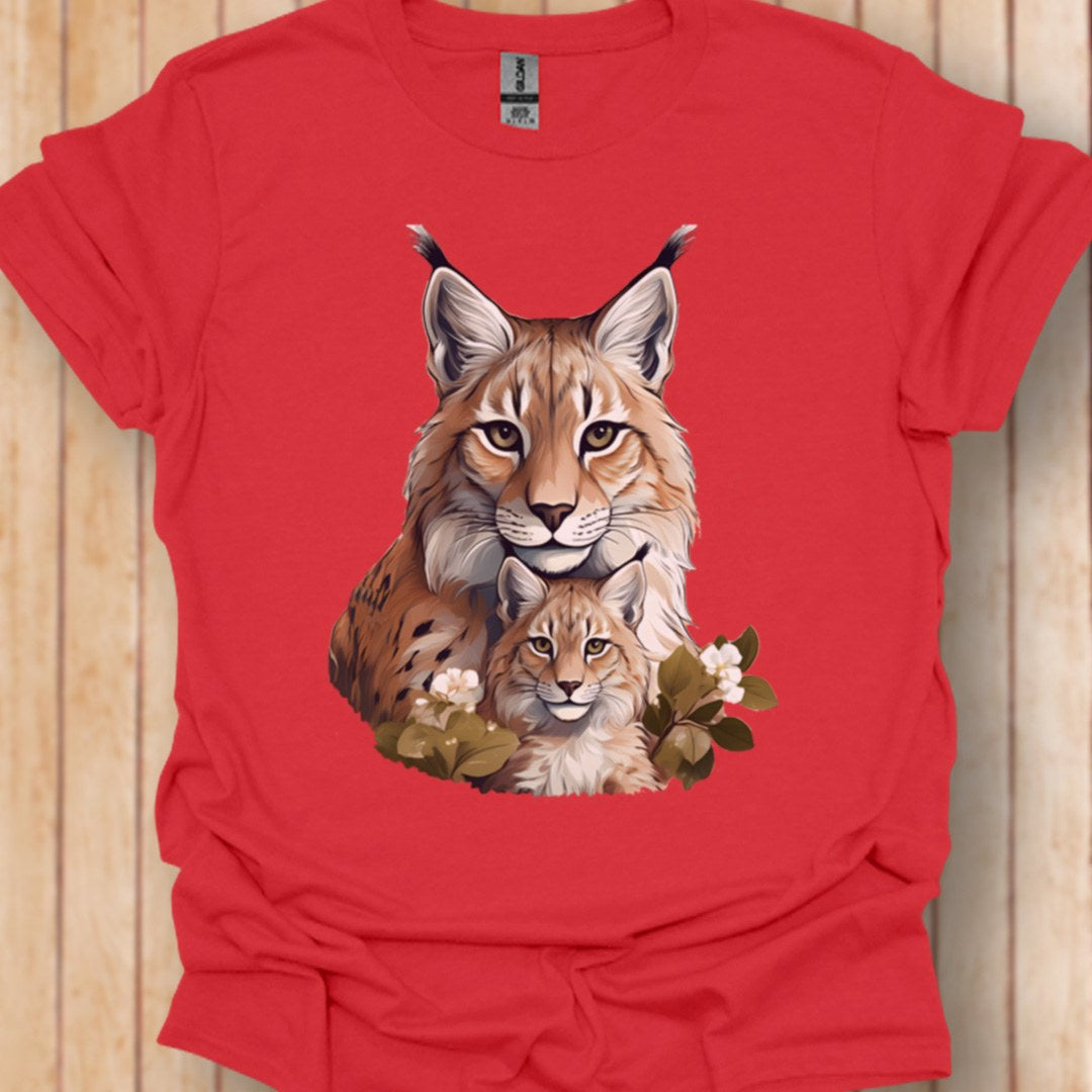 Lynx Moeder en Kind T‑Shirt
