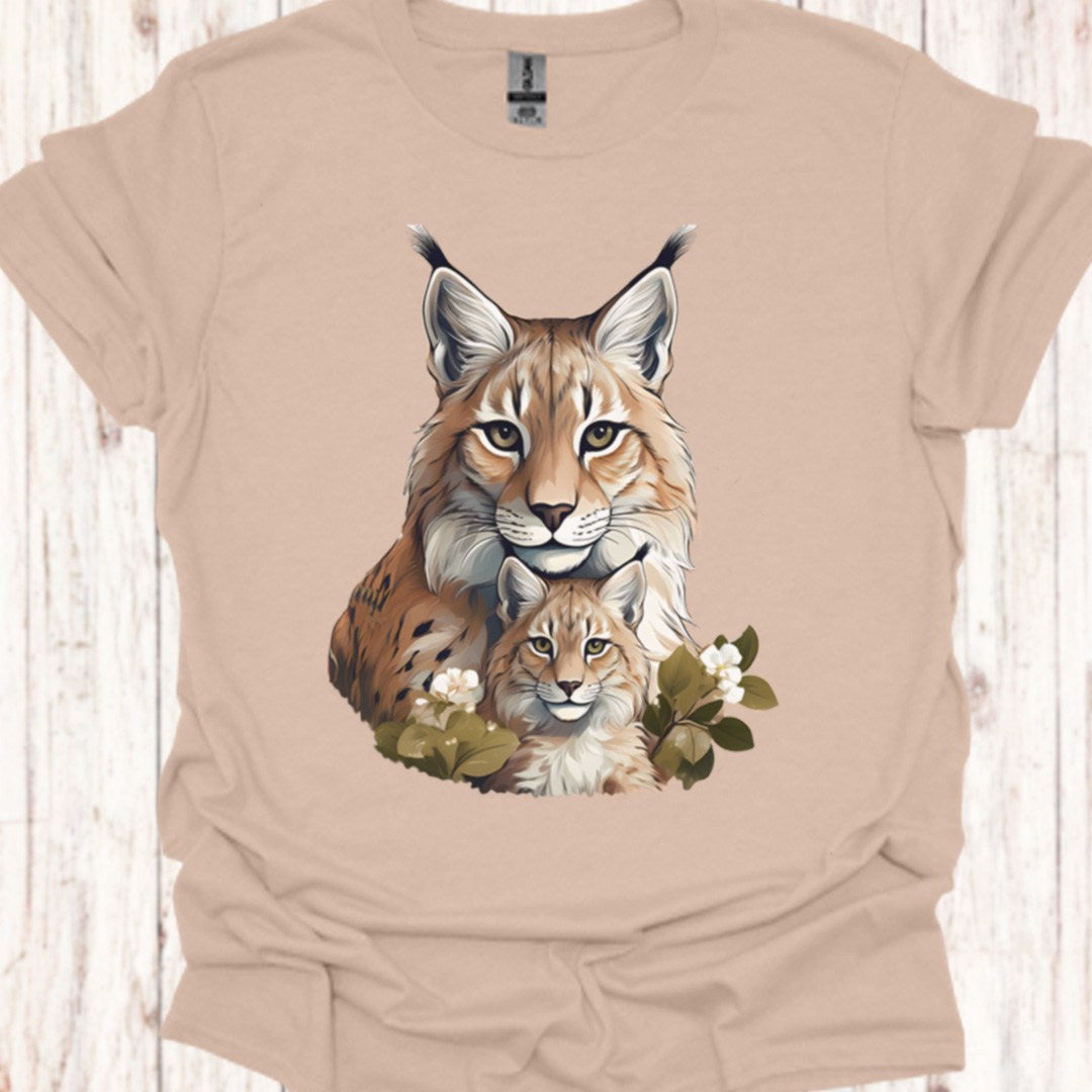 Lynx Moeder en Kind T‑Shirt