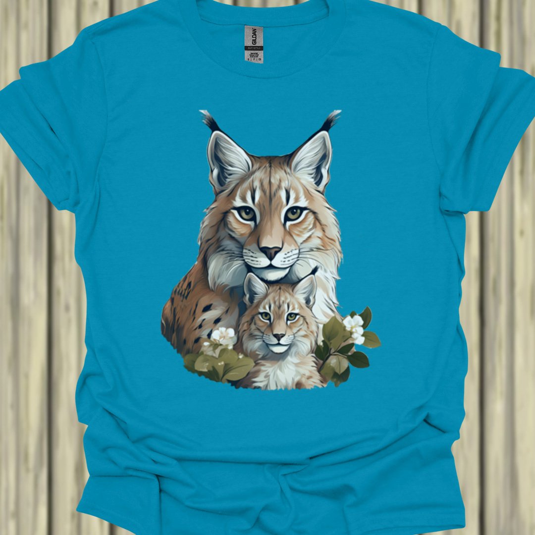 Lynx Moeder en Kind T‑Shirt