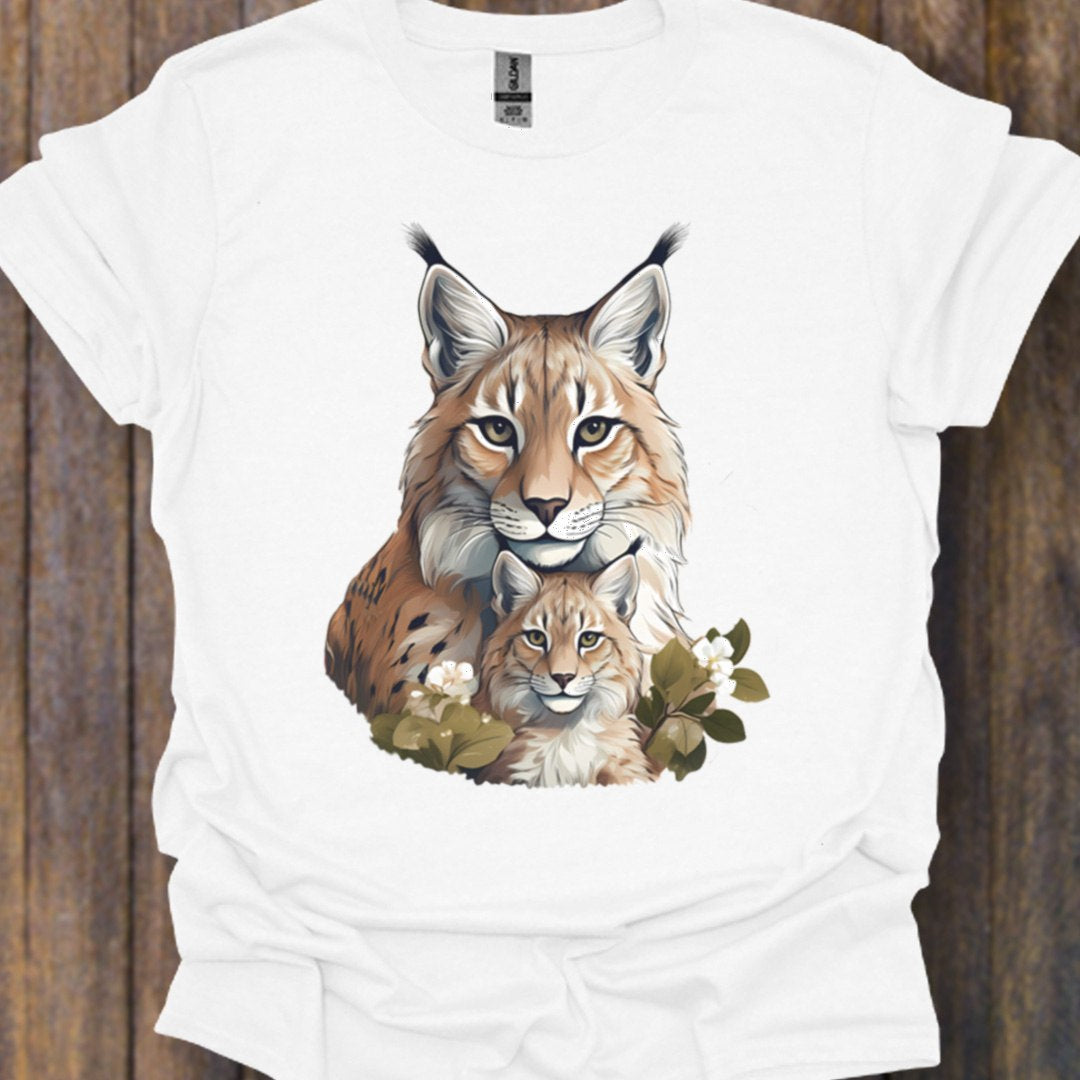 Lynx Moeder en Kind T‑Shirt