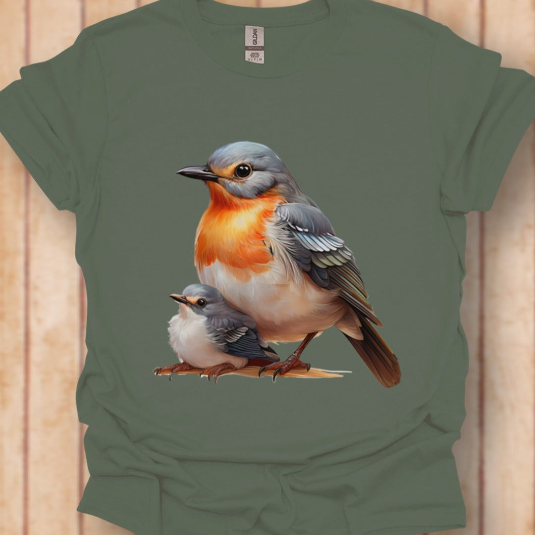 Roodborstje met Jong T‑Shirt
