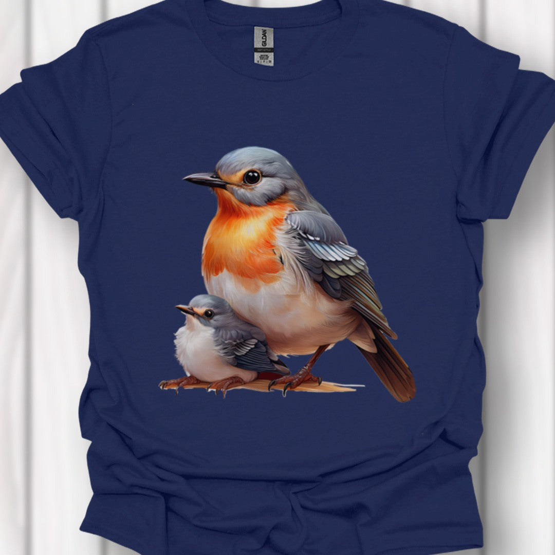 Roodborstje met Jong T‑Shirt