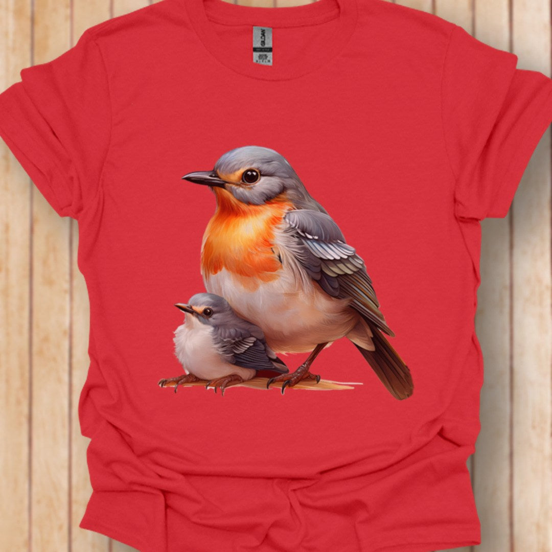 Roodborstje met Jong T‑Shirt