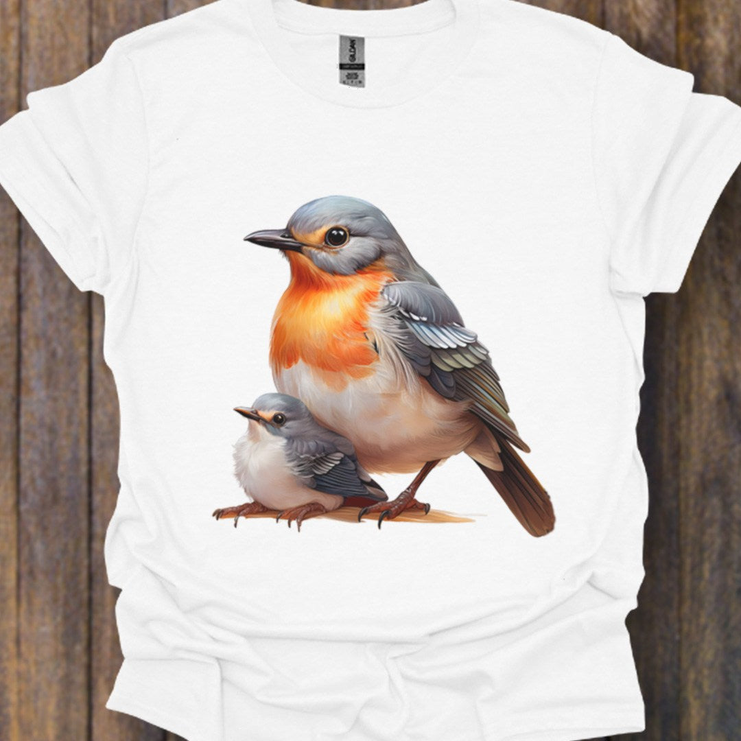 Roodborstje met Jong T‑Shirt