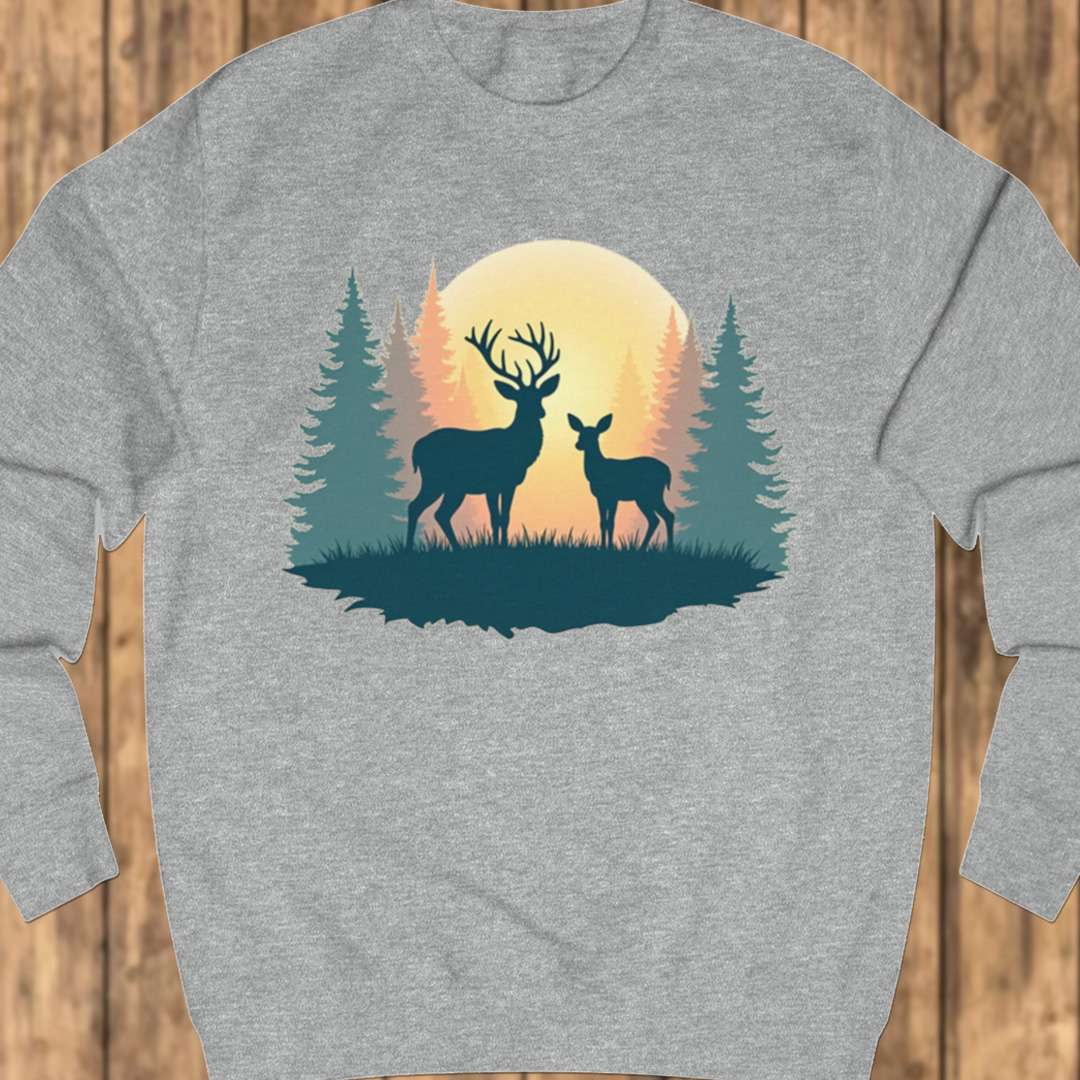Mother deer and fawn sweatshirt