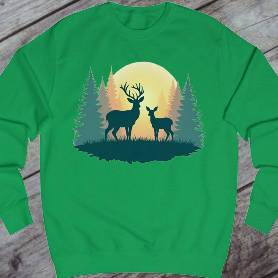 Mother deer and fawn sweatshirt