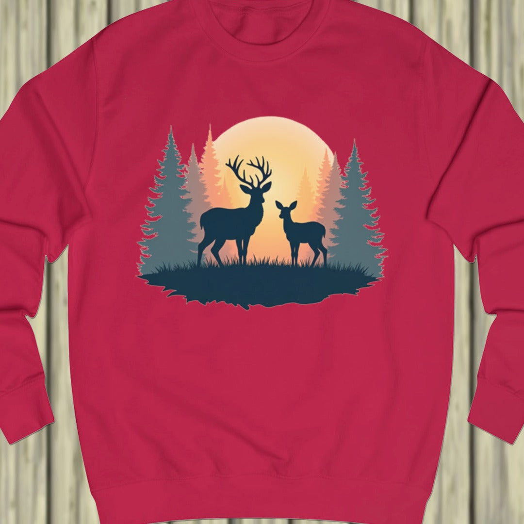 Mother deer and fawn sweatshirt