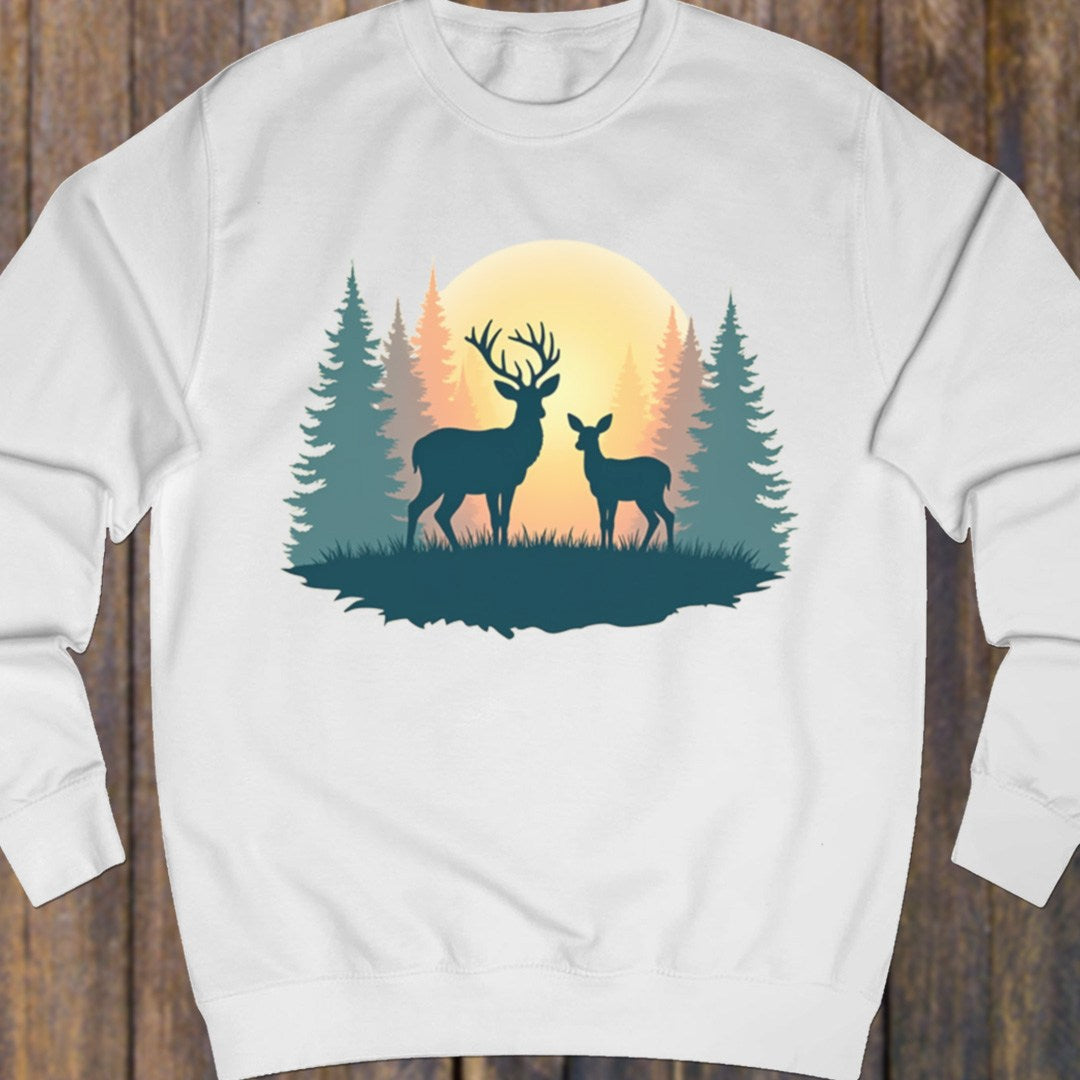 Mother deer and fawn sweatshirt