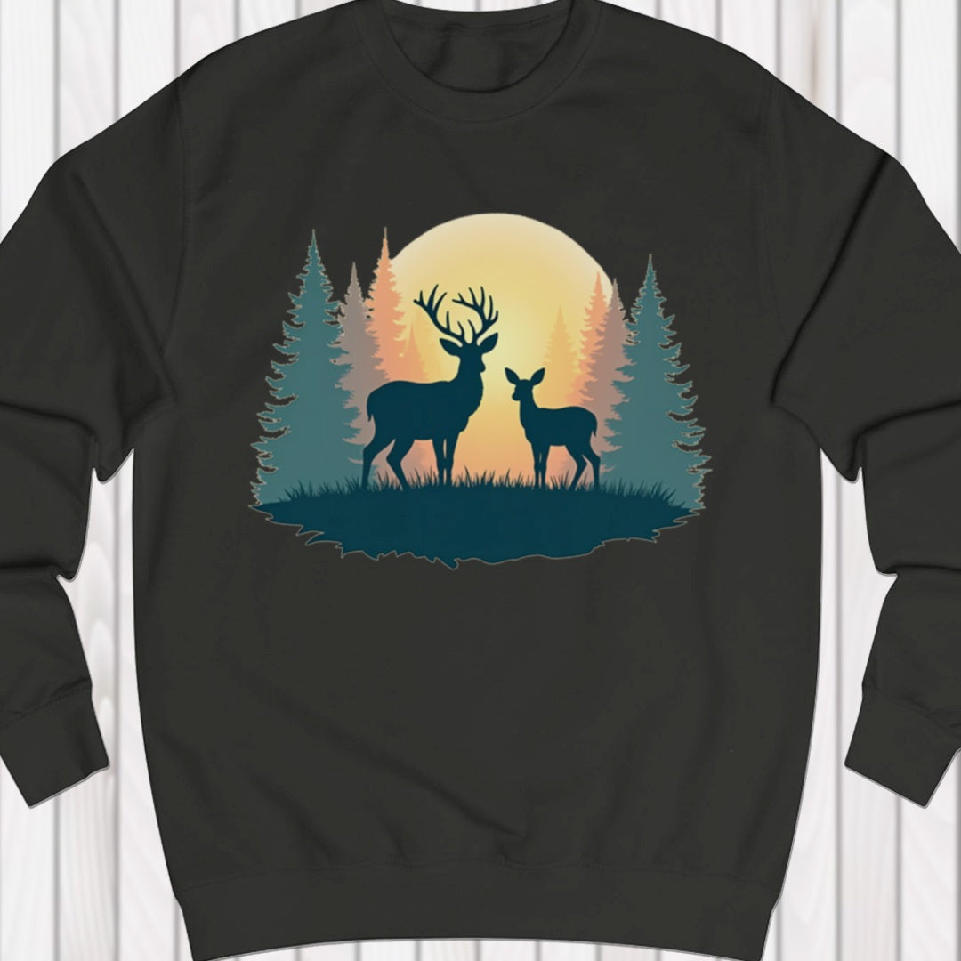 Mother deer and fawn sweatshirt
