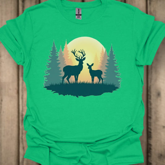 Moeder Hert en Kalf T‑Shirt