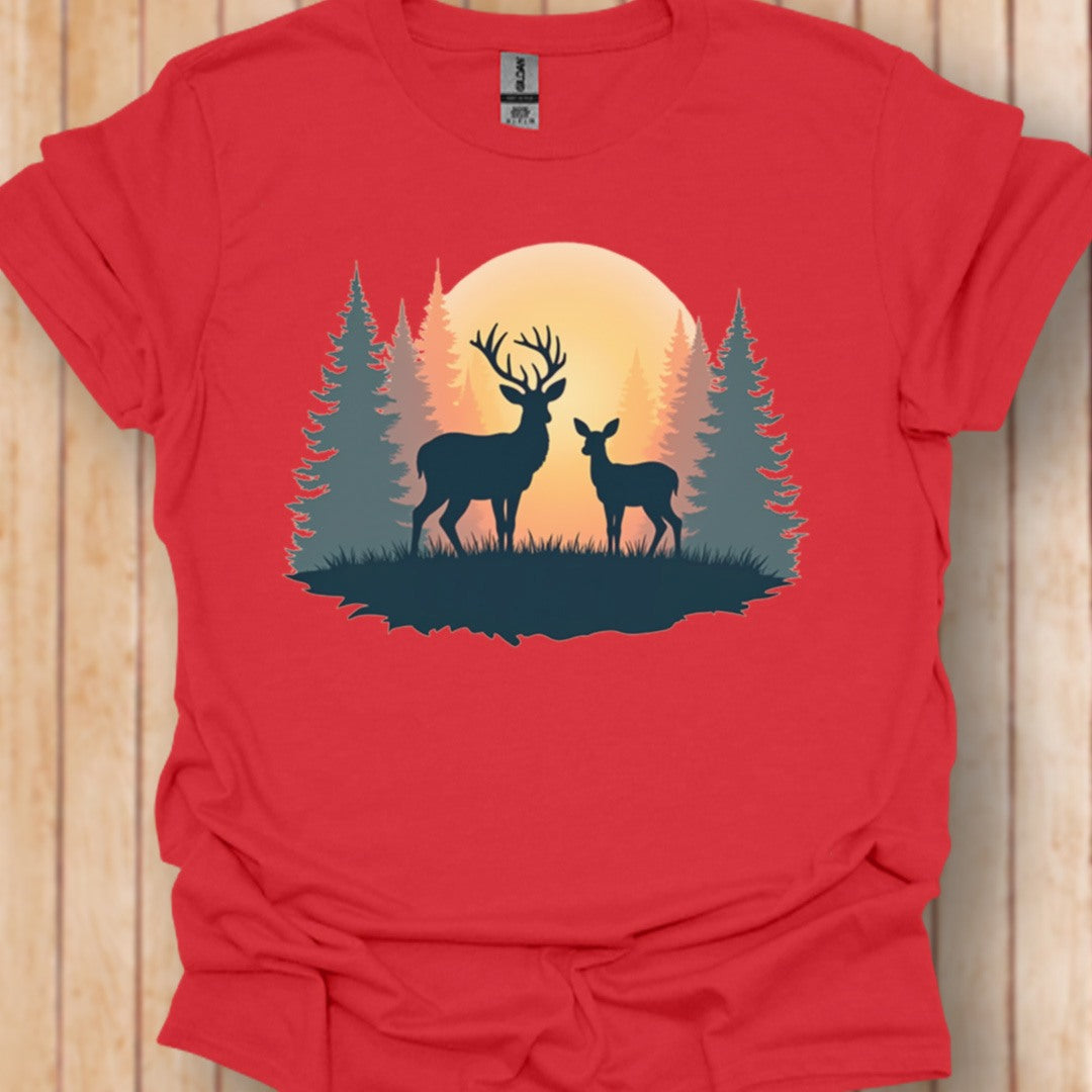 Moeder Hert en Kalf T‑Shirt