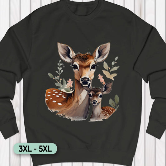 Hert moeder en kalf Sweatshirt+